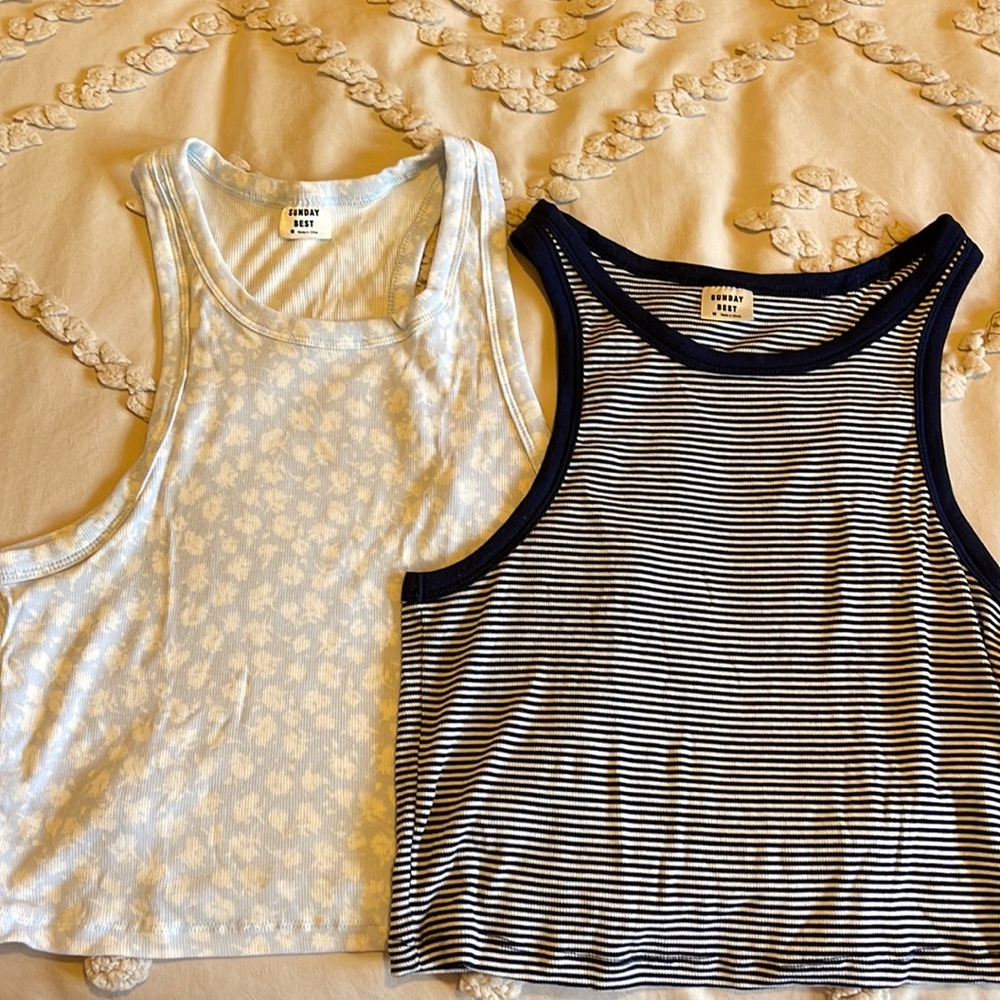 EUC 2 - Sunday Best cropped tank tops